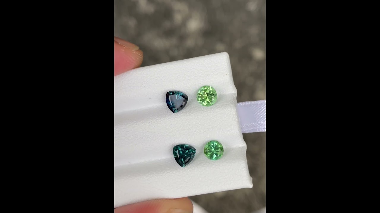 2.12 carats | Tourmaline Earring Set Natural Afghan Faceted Gemstones 