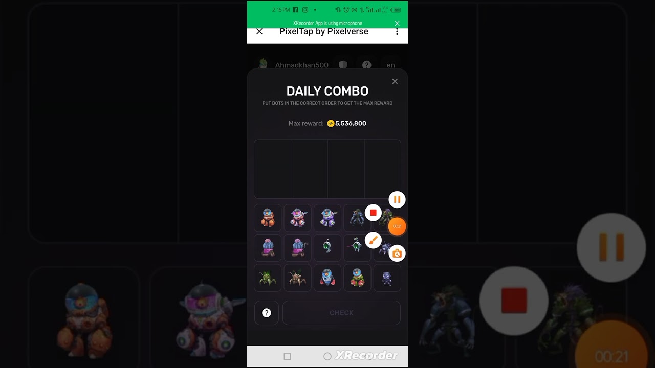28 June pixel tap by pixelverse combo card 