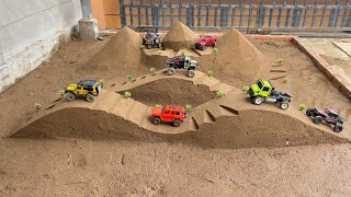 RC 4x4 Trucks Climbing Dangerous Sand Mountains!