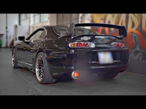 1000HP Toyota Supra BIG TURBO by Garage52 | 9000rpm 2JZ Sound, Flames & Turbo Flutter Noise!