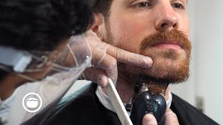 Corona Beard Gets Big Trim & Hair is Left to Grow | Bob the Barber