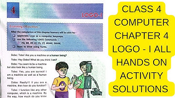 DAV CLASS 4 COMPUTER CHAPTER 4 | LOGO I | HANDS ON ACTIVITY AND | SOLUTION