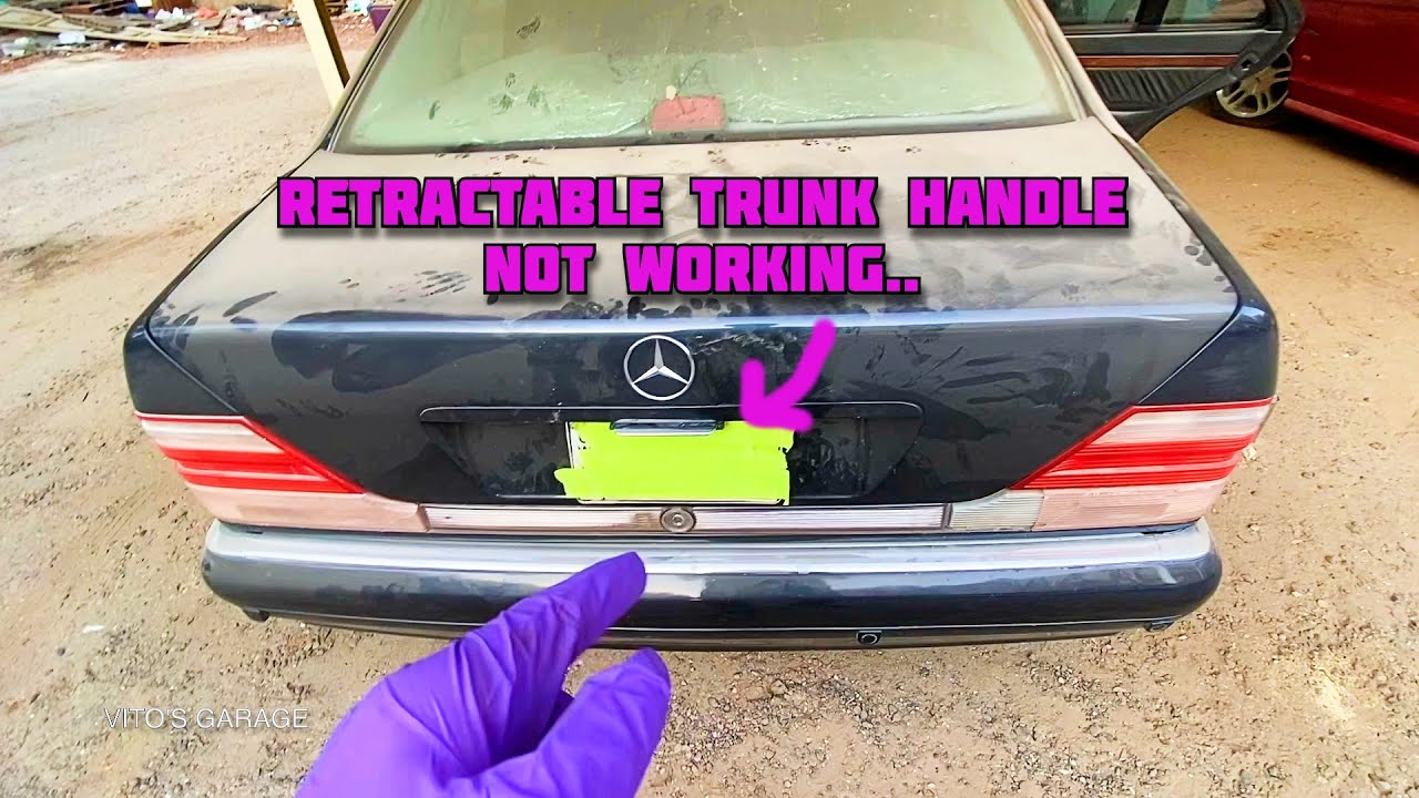 Не работает выдвижная ручка багажника на синем Mercedes W140 S320. Несколько причин. Диагностика ...
