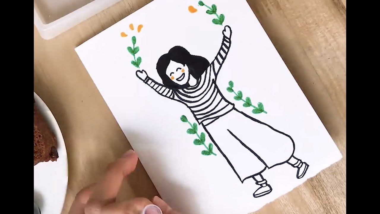 Quick & Easy Girl Doodle // Easy Art Illustrations for Beginners YouTube