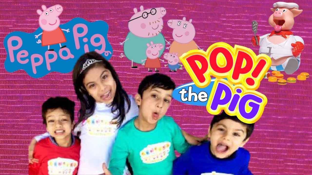 UNBOXING POP THE PIG | OMG pig eats so many burgers | How to play pop the pig | Funniesarefun