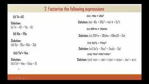 NCERT Solutions for Class 8 Maths Chapter 14 Factorisation Exercise 14.1