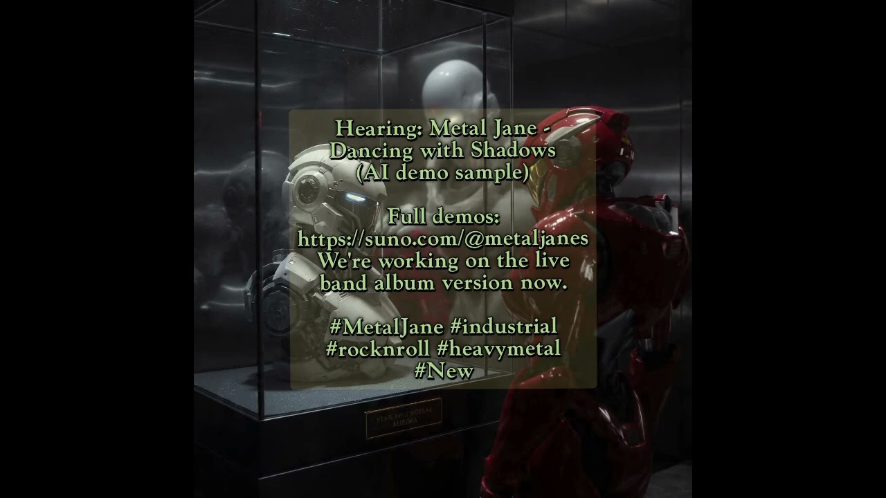 Hearing: Metal Jane - Dancing with Shadows(AI demo sample)Full demos: https://suno.com/@metaljanes