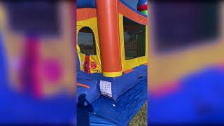 13x19 Boys Multi-Color Castle Bounce House Combo with Hoop and Pool | Party Tent & Event Gurus LLC