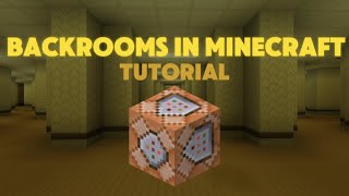 How To Make The Backrooms With Commands | MCPE Tutorial