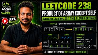 Product of Array Except Self | Prefix & Suffix Pattern | FAANG Interview Question