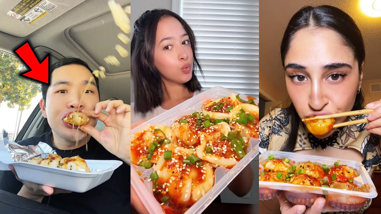 TikTok Мукбанг, подборка | Суп с пельменями