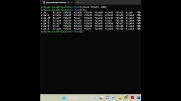 How to create 100s of files with a single command in Linux? #linux