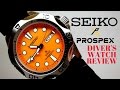 (4K) SEIKO PROSPEX DIVER'S SOLAR Men's Watch Review Model: SNE109