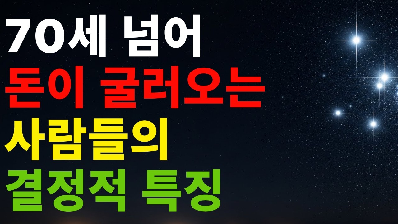 돈을 끌어당기는 자석 : 성공한 시니어들의 비밀