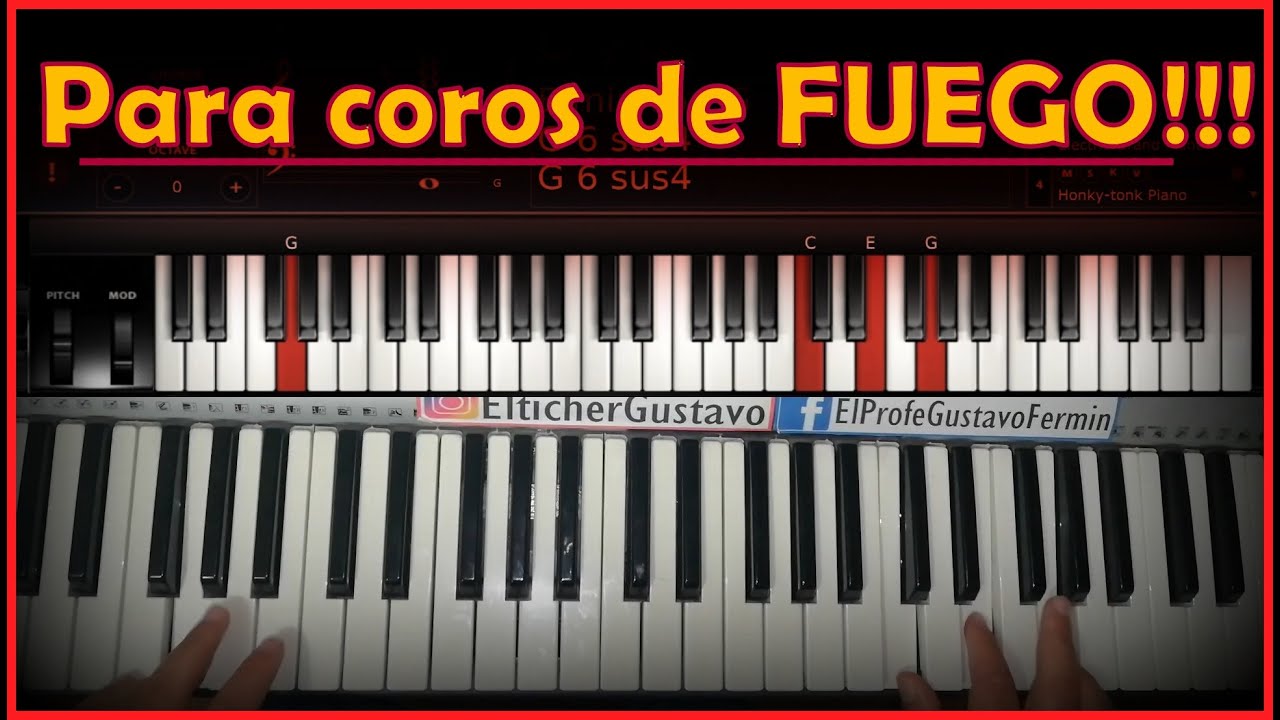 ADORNOS para COROS PENTECOSTALES en el PIANO!!! A soltar LAS MANOS