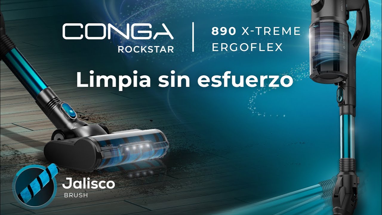 Cecotec Aspirador Escoba Sin Cable Digital 3 En 1 Conga Rockstar 890  Advance Ergoflex. 480 W Y 30 K Pa, Accesorios