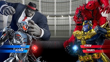 Hulk & Ultron (Red) VS Thanos & Red Venom - Marvel vs Capcom Infinite 4K
