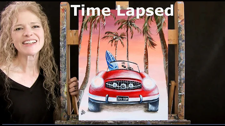 TIME LAPSE - How to paint HOT ROD SUMMER with Acry...