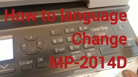 MP-2014, MP-2014D, M-2700 How to language change.