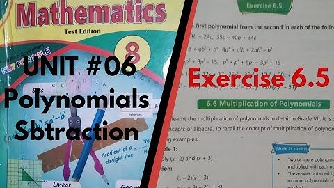 Exercise 6.5 Class 8 Math Unit 6 subtraction of polynomials, Ex 6.5 subtraction of algebra #Algebra