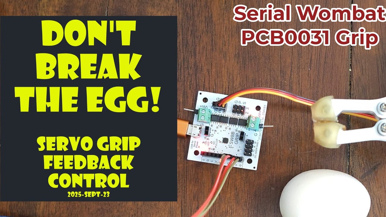 Servo Gripper I2C Controller with Current Feedback - Serial Wombat PCB0031 GRIP