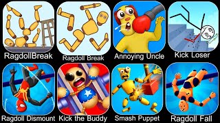 Ragdoll Break,Ragdoll Falls,Kick the Buddy,Annoying Uncle Punch,Kick Loser,Smash Puppet,Ragdoll Game screenshot 4