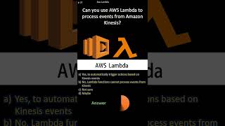 AWS Lambda | Can you use AWS Lambda to process events from Amazon Kinesis
