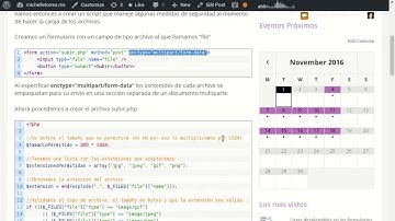 Carga de archivos con PHP desde un formulario HTML