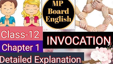 Invocation summary||  Chap-1 || English ( Special) || Class 12 ||A Voyage || Mp Board||