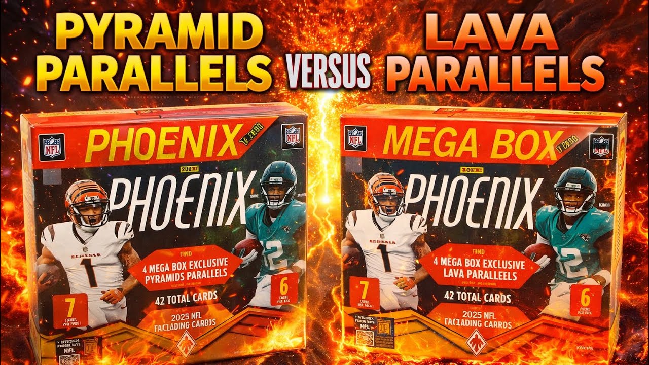 🌋Lava Parallels vs. Pyramid Parallels - 2025 Phoenix Football Mega Boxes 🥶😱