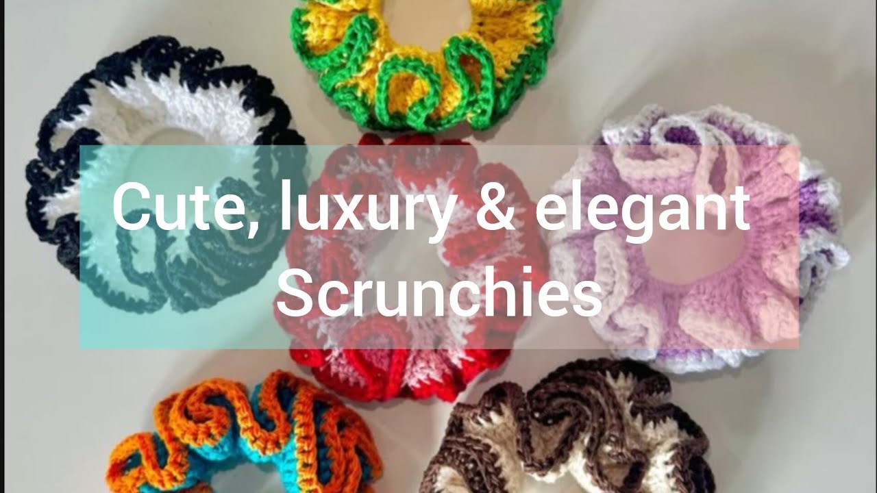 Best scrunchies crochet tutorial for beginner friendly.. ❤️❤️#shortvideo #crochetaccessories #hair