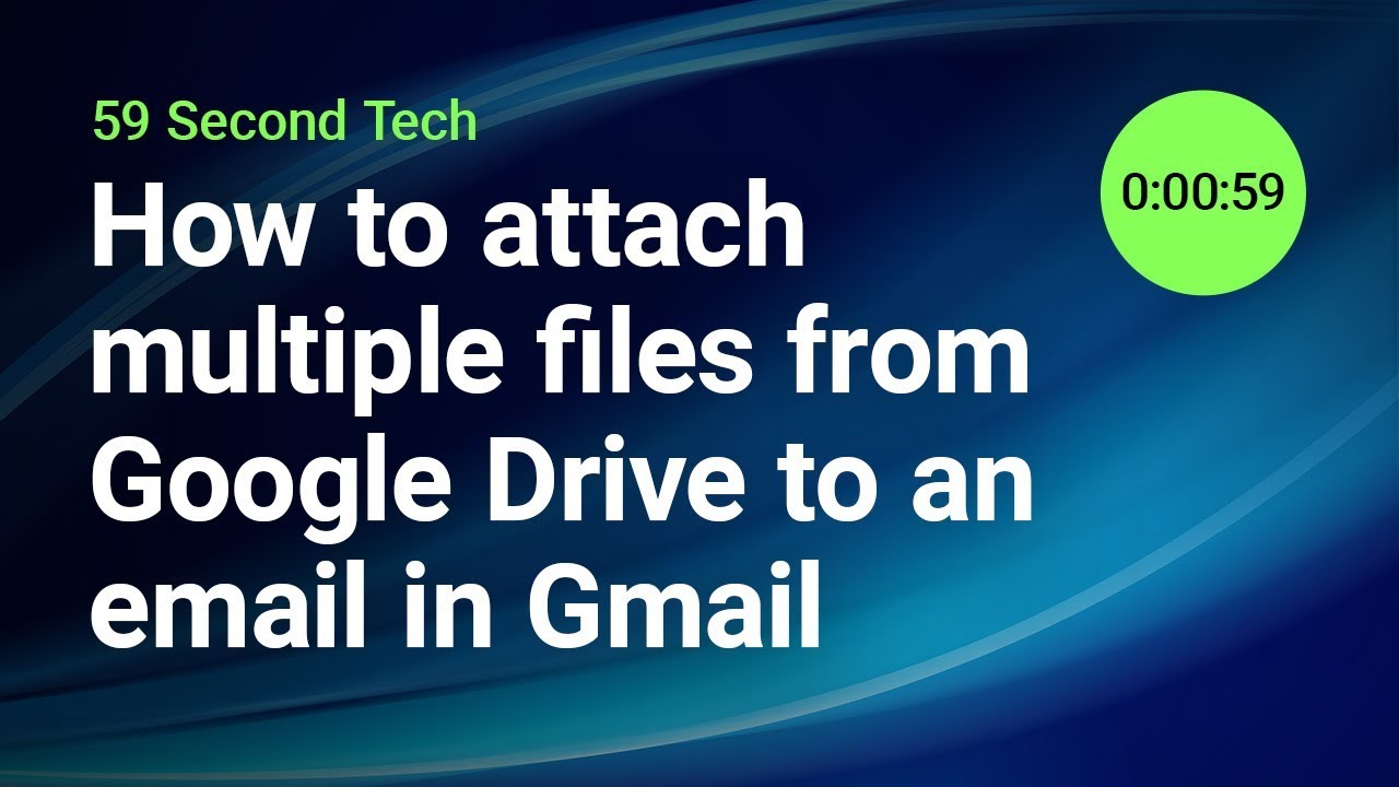 How to attach multiple files from Google Drive to an email in Gmail