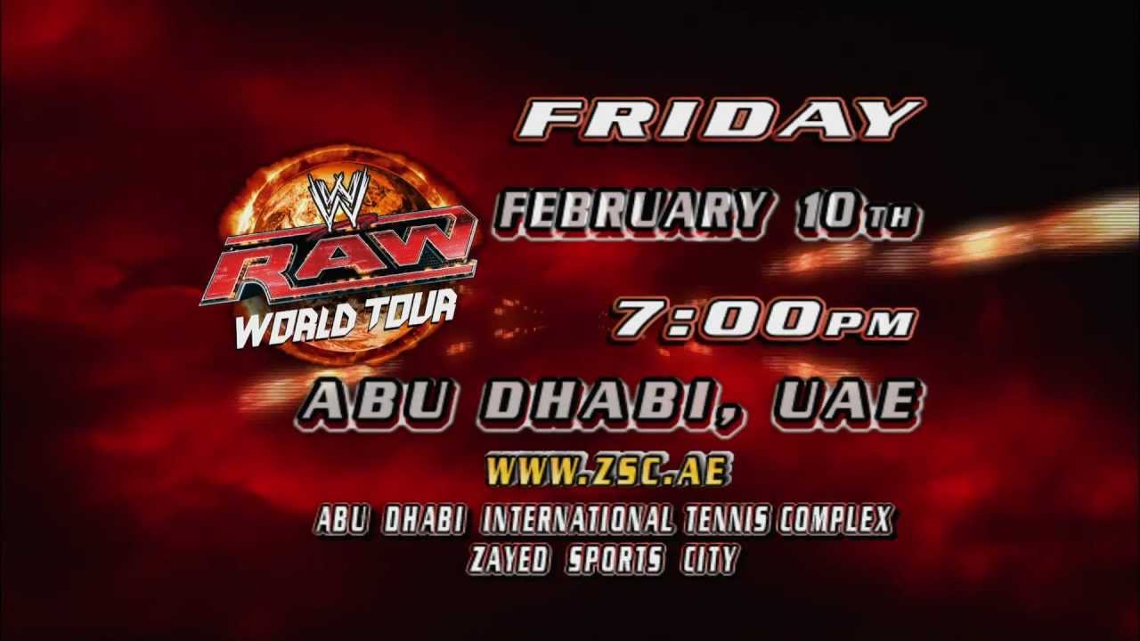 WWE RAW World Tour Abu Dhabi Official Trailer YouTube