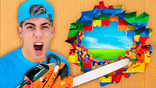 ESCAPING 100 LAYERS OF LEGOS !!