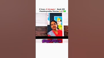 Hard Work Always Pays Off 🔥👩‍✈️✅ Chandarprabha Sharma | Upsc Interview " #upsc