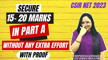 A Must watch session for part A | Secure extra 10- 15 marks in CSIR NET 2023