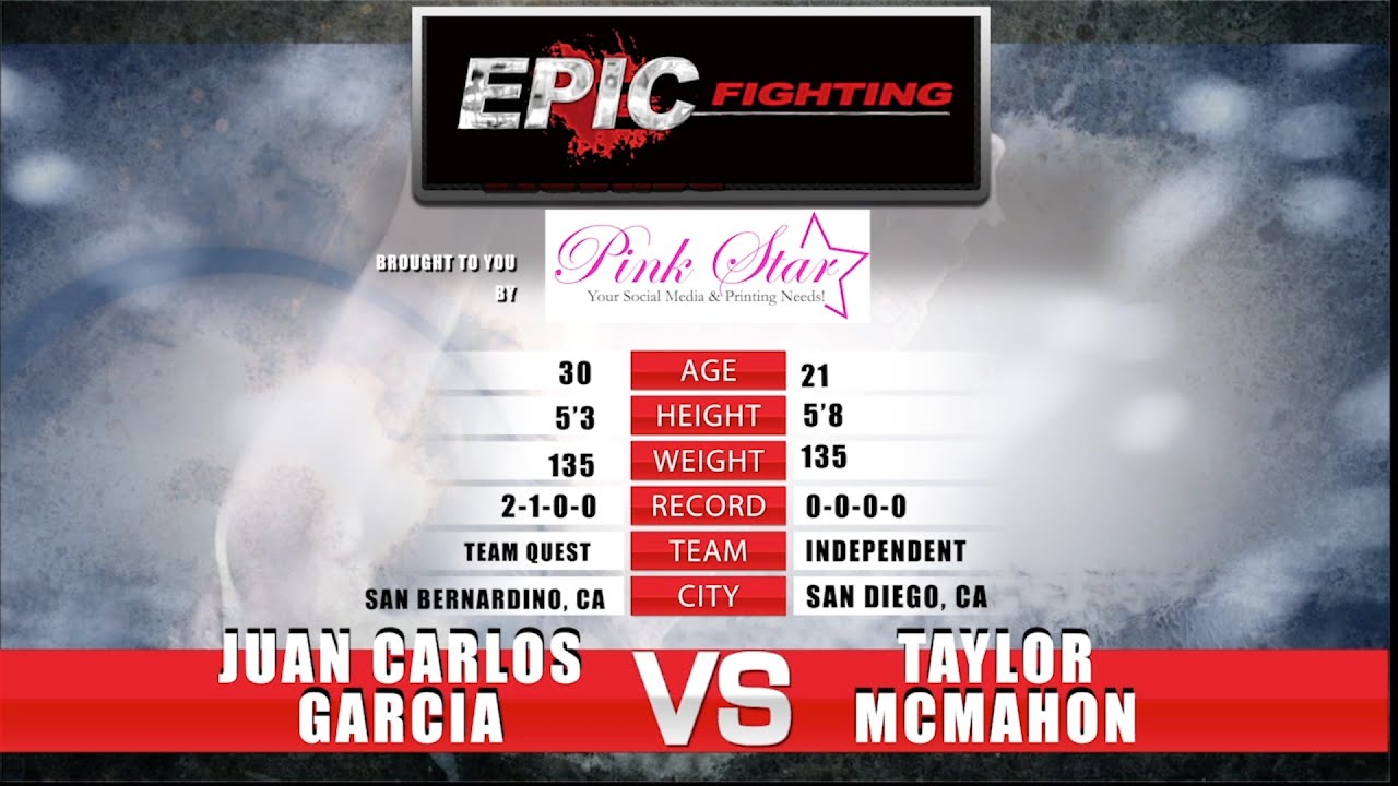 Epic 21: Juan Carlos Garcia vs. Taylor McMahon - 11.08.13 mixed martial arts nantes