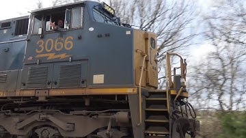 CSX ES44AH 3066 w/ Great Engineer Leads Manifest Q584-01 on 1/1/22 (Part 2)