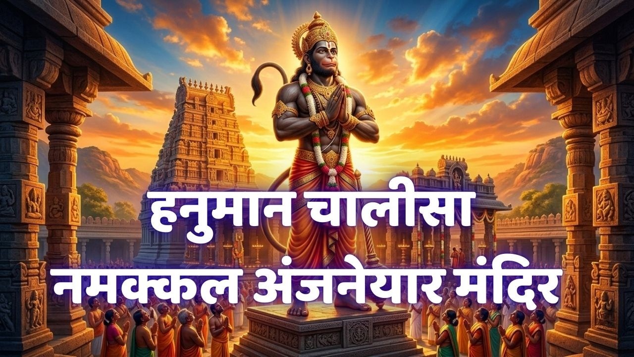Live:  Namakkal Sree Anjaneyar Temple Darshan with Hanuman Chalisa With Hindi Lyrics   #hanuman