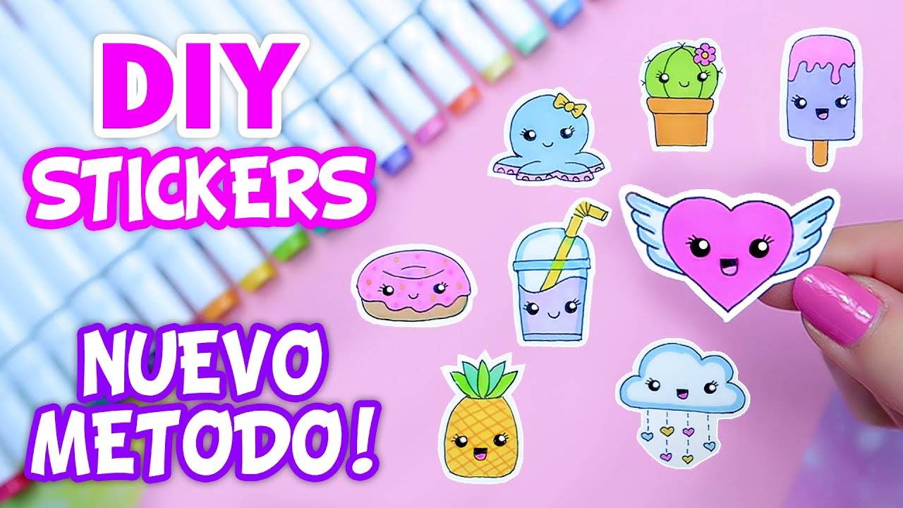 Cómo Hacer Pegatinas o Stickers Fácil / DIY Stickers Kawaii 