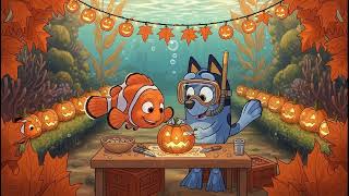 🎃 Bluey Pumpkin Autumn 🍂 🌕 Cozy Halloween Lofi Study Vibes 🎶 Soft Lofi Beats to Unwind