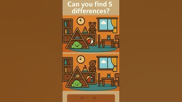 Can You Find 5 Differences?🧠Test Your Brain in 15 Seconds#mindmaze #viralshorts #brainteaser#puzzle