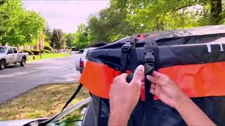 Rooftop Cargo Carrier, Waterproof Soft Roof Top Luggage Cargo Bag, Roof Rack Rails 12 Strong Straps screenshot 3