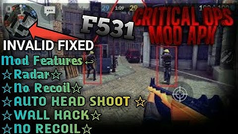 ☆LATEST 100%WORKING☆CRITICAL OPS mod 0.9.8 f531 LATEST NO INVALID APPLICATION RADAR HACK AND AIMBOT