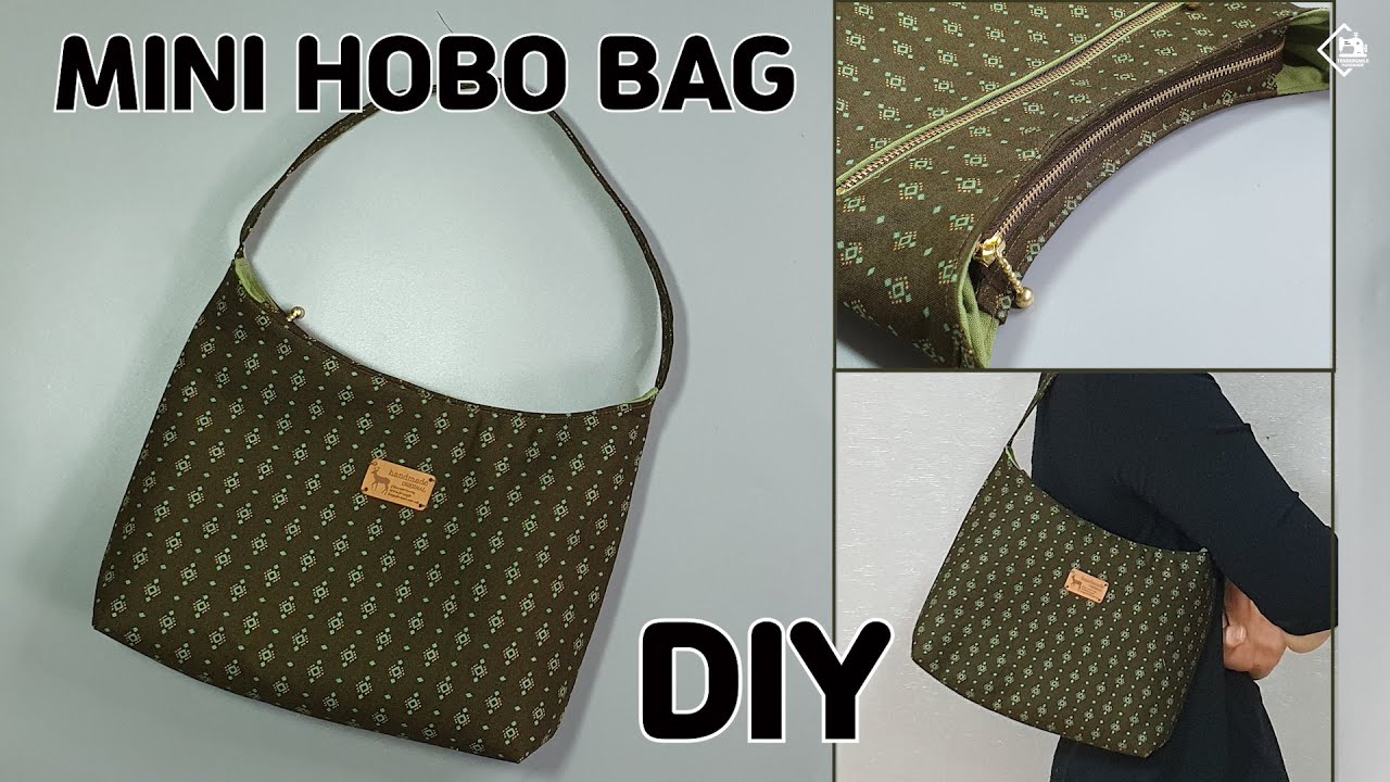 Easy Hobo Bag Tutorial 💖 DIY 2 Size Shoulder Bag Pattern Drawing 