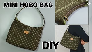 DIY HANDMADE SHOULDER BAG / Mini Hobo Bag/ Make a Bag/ Free Pattern/ sewing  [Tendersmile Handmade]