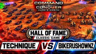 C&C 3 Kane’s Wrath: Technique vs Bikerushownz | HALL OF FAME Classic Game
