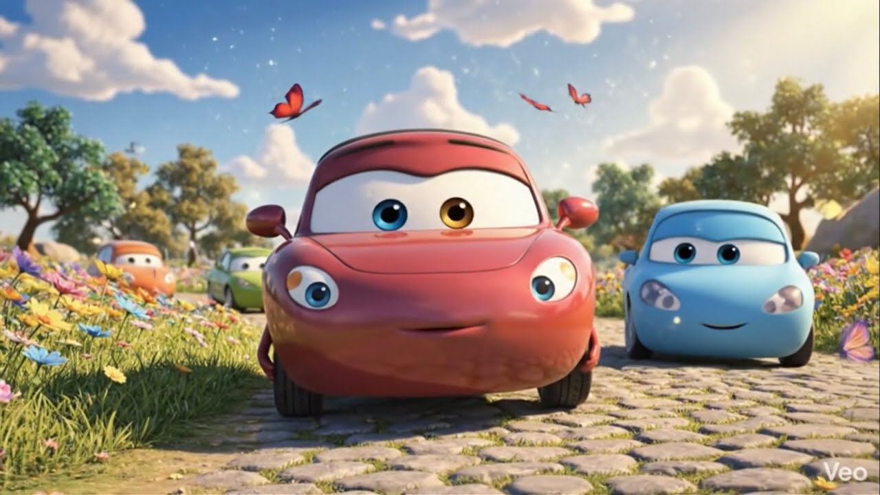 Learn Colors with Cute Cars | Blue, Orange, Green for Kids 👶🔵🟢🟠