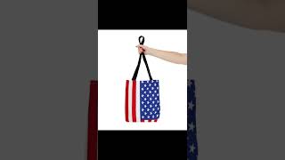 American flag print tote bag.Shop Now!!