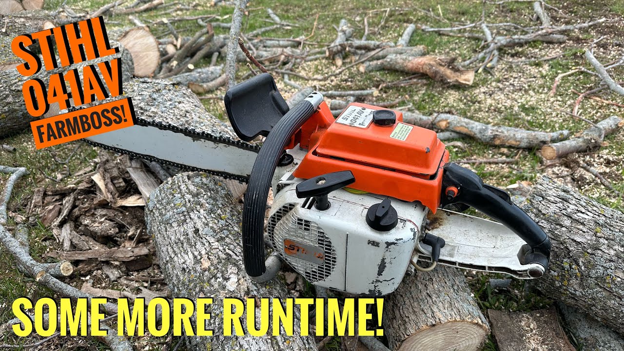 The Stihl 041 AV Gets Some Run Time! A Crushed Saw Gets New Life 